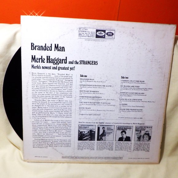 ~~~ MERLE HAGGARD and The Strangers ~~~ Branded Man - Picture 2 of 2